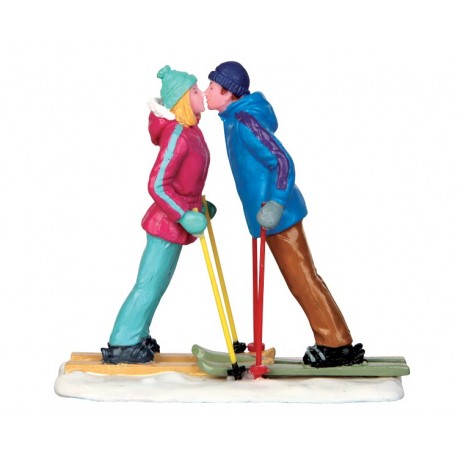 Figurine Amoureux à ski Lemax Vail Village