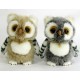 Peluche hibou gris 17 cm