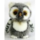 Peluche hibou gris 17 cm