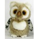 Peluche hibou beige 17 cm