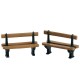 Bancs en bois Lot de 2 Lemax Caddington