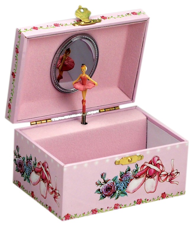 Boîte à bijoux musicale ballerine rectangle rose 15 cm - La Magie des  Automates