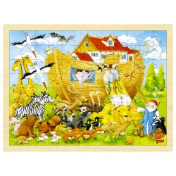 Puzzle cadre enfant en bois Chantier 24 pièces - La Magie des