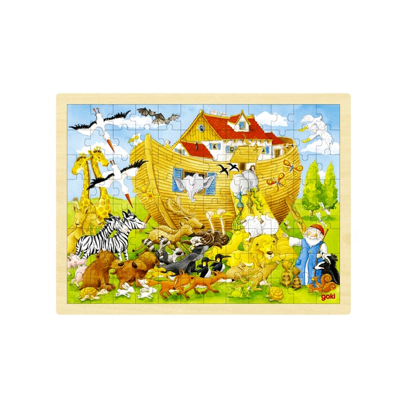 Puzzle cadre enfant en bois Chateau fort 96 pièces - La Magie des Automates