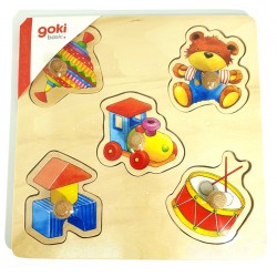 Puzzle animaux, dim. 9-10,5 cm, ép. 2,2 cm, 8 pièces, multi bois - Puzzle  pour enfant - Creavea