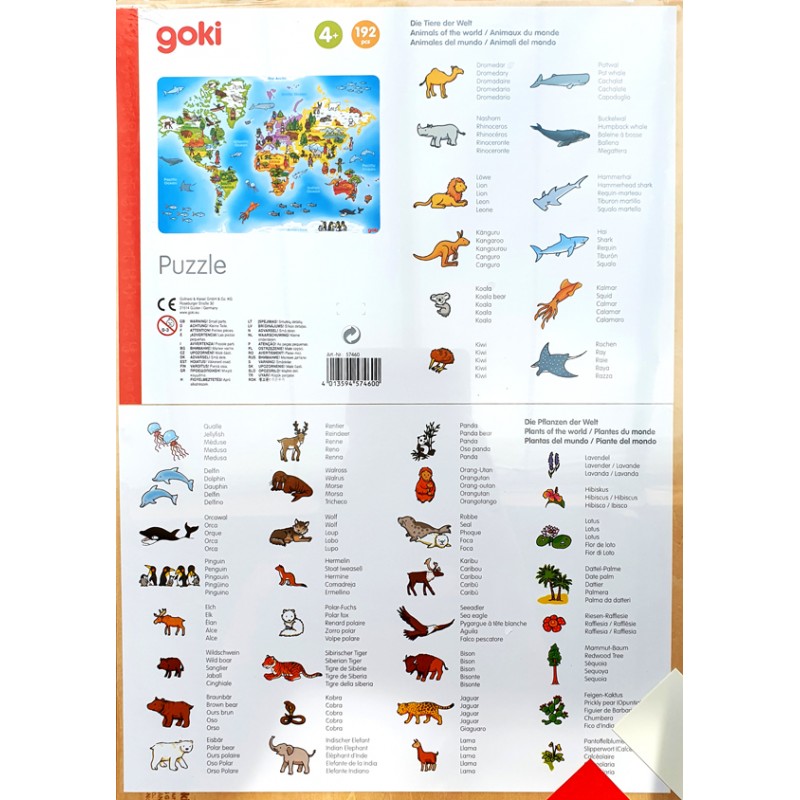 Puzzle en bois pour enfants âgés de 3 à 5 ans - 30 pièces colorées pour tout -petits - Jouets éducatifs pour garçons et filles (4 puzzles)