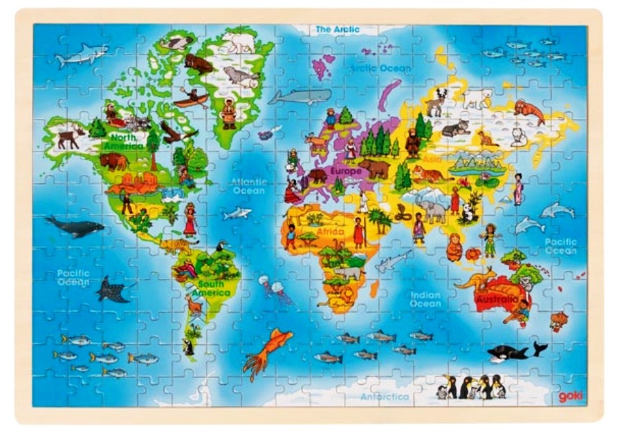 Puzzles De Géographie Puzzle En Bois Pour Enfants De 4 Ans Et Plus, Garçons  Et