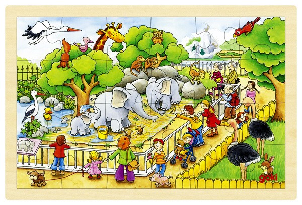 Puzzle de peinture de paysage en bois pour enfants et adultes, jouets  éducatifs, fabuleux, Montessori, Van