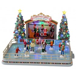 Patinoire de Noël animée lumineuse sonore Lemax Caddington