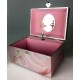 Boîte à bijoux musicale ballerine rectangle rose 15 cm