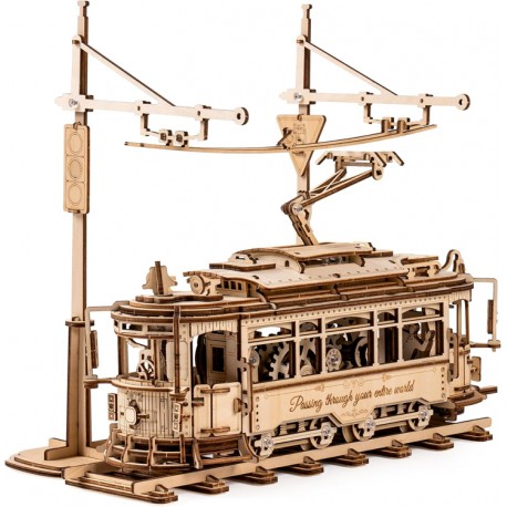 Maquette en bois animée Tramway vintage