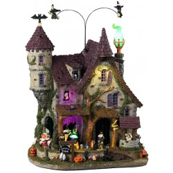 Maison de sorcières animée lumineuse sonore LEMAX Halloween