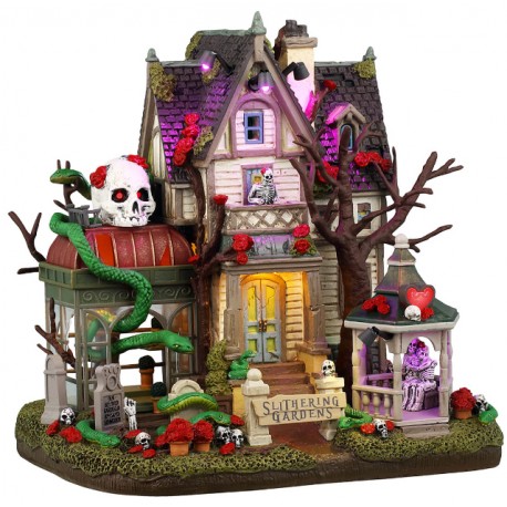 Maison et jardin hantés lumineux LEMAX Halloween