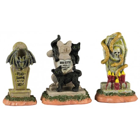 Pierres tombales Lot de 3 Lemax Halloween