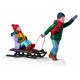 Enfants et luge Lemax