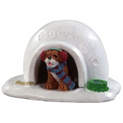 Chien dans igloo Lemax