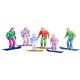 Figurines en snowboard debout Lot de 6