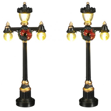 Lampadaires lumineux décorés Lot de 2 Luville