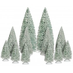 Assortiment Sapins enneigés Lot de 12 Luville