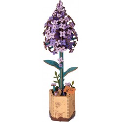 Maquette en bois Fleur Lilas