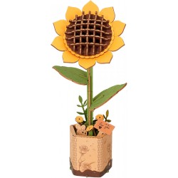 Maquette en bois Fleur Tournesol